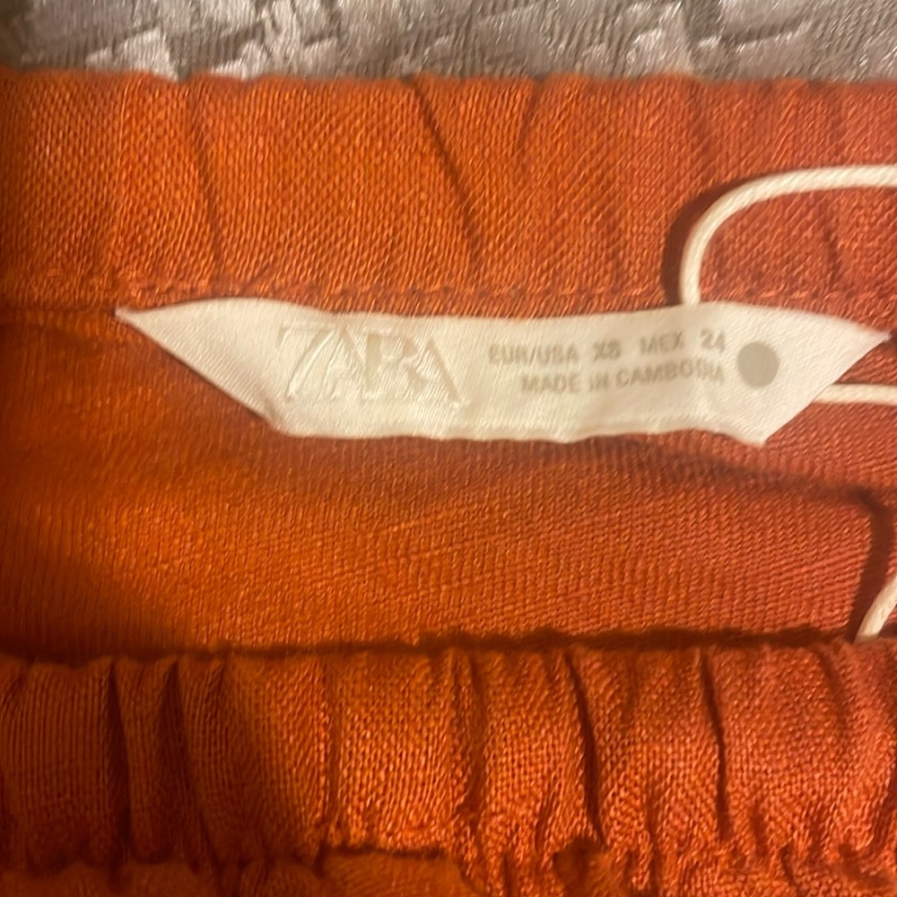 NEW ZARA ZW Collection 100% Linen Palazzo Trousers Pants 4786/091/642 - Picture 2 of 13
